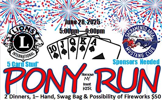 Pony Run Fundraiser All Makes and Models Welcome, 28 June | Event in Sacramento | AllEvents