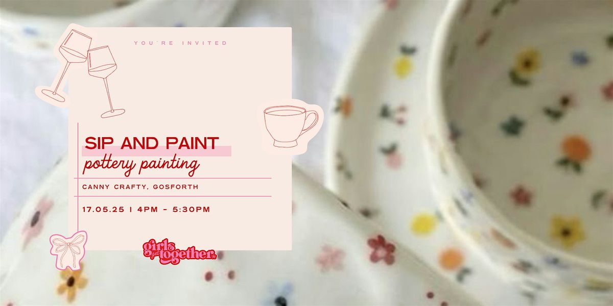 girls get together: sip & paint pottery painting, 17 May | Event in Gosforth | AllEvents