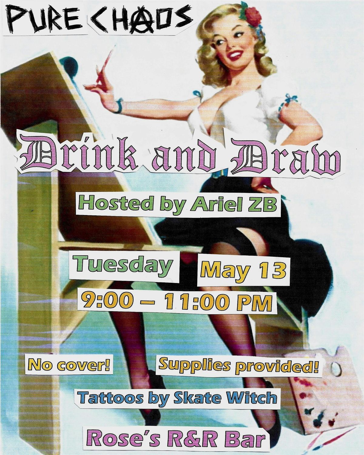 Drink and Draw at Rose's R&R Bar - No cover! | Event in Brooklyn | AllEvents