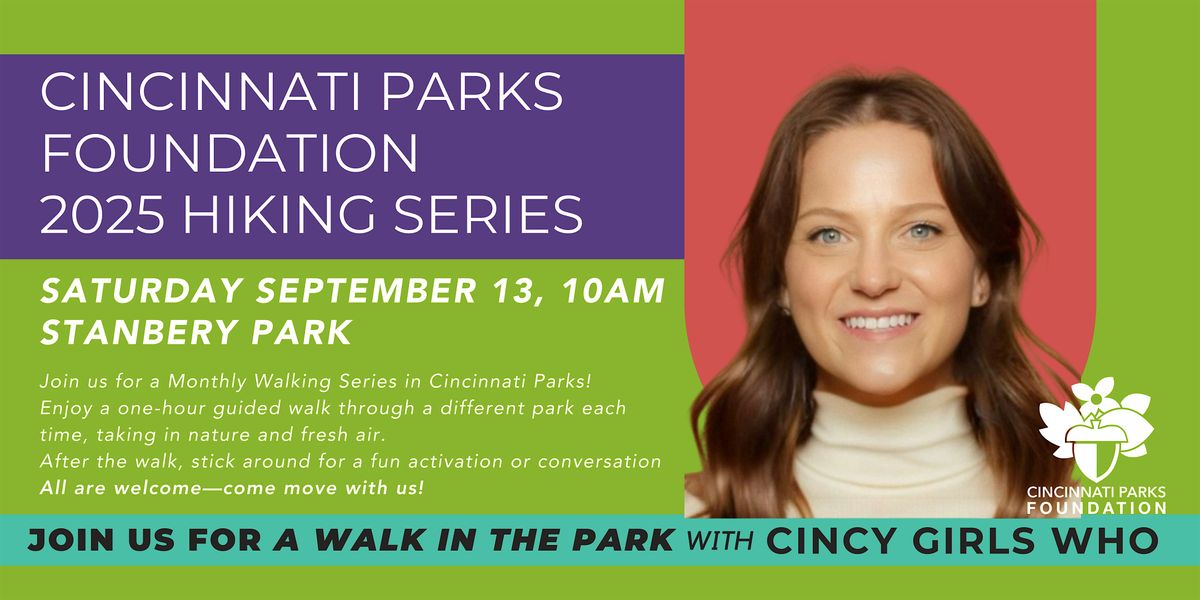 Cincinnati Parks + Rec for Wellness Monthly Hiking Series- Cincy Girls Who, 13 September | Event in Cincinnati