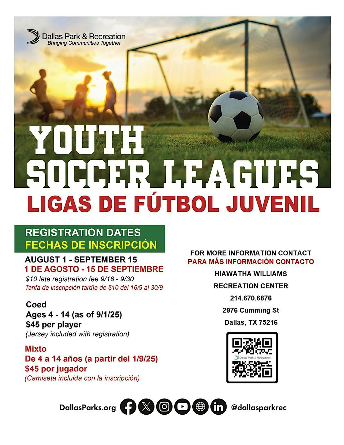 Looking for Youth Soccer Participants, 19 September | Event in Dallas | AllEvents