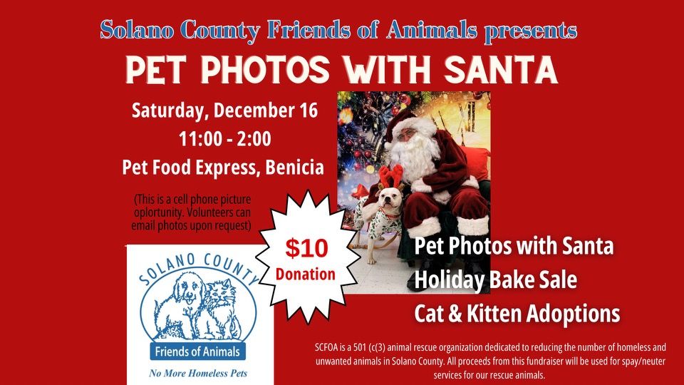Pet Photos with Santa, Pet Food Express (Benicia, CA), December 16 2023