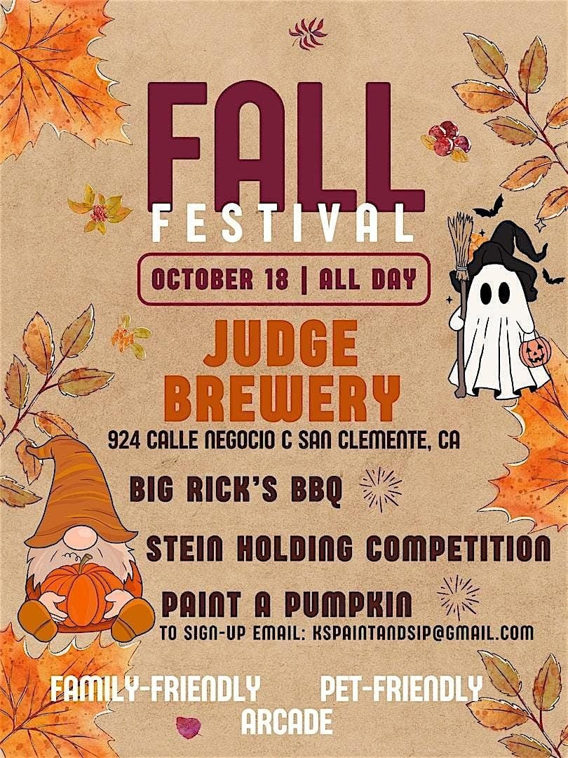 Fall Fest at Judge Brewery, 18 October | Event in San Clemente | AllEvents