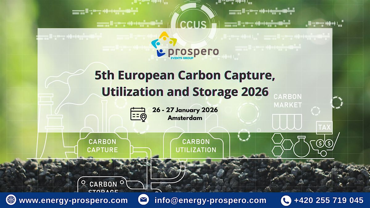 5th European Carbon Capture, Utilization and Storage 2026, 26 January | Event in Amsterdam | AllEvents