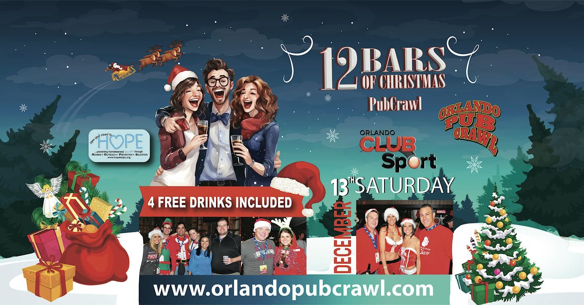 The 12 Bars of Christmas Pub Crawl, 13 December | Event in Orlando | AllEvents