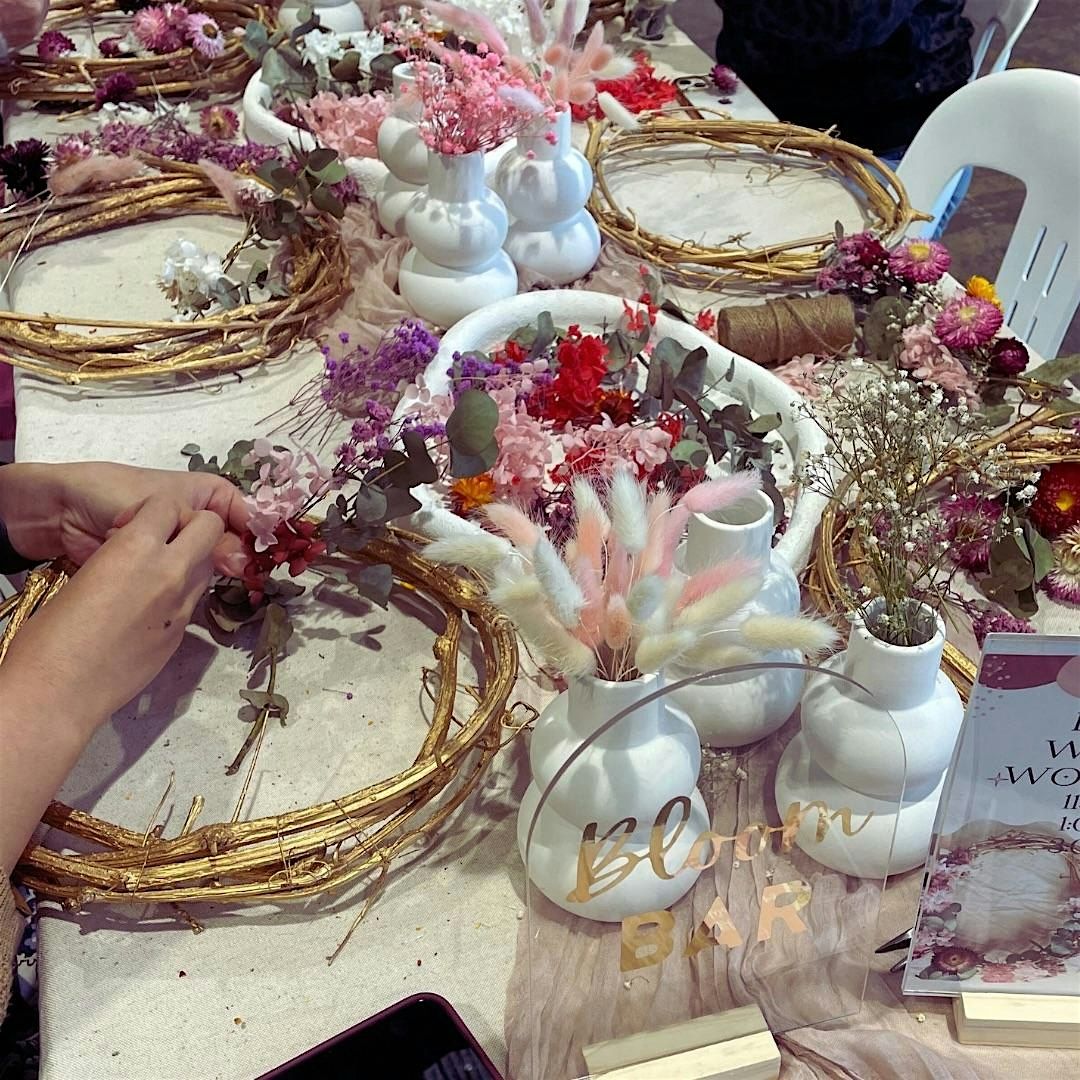 Christmas Dried Flower Wreath Workshop by Alula Fox CHRISTMAS MARKET