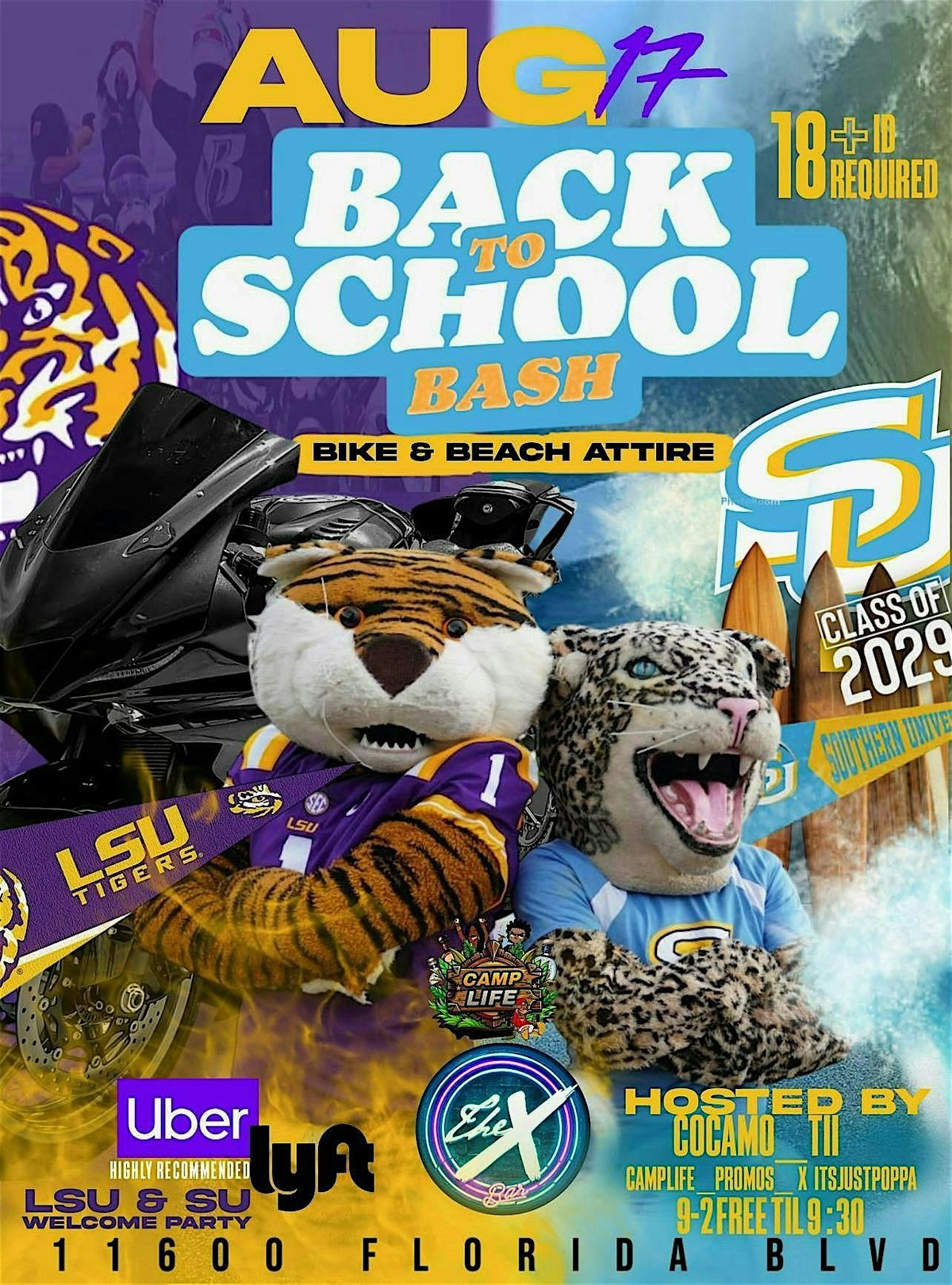 LSU & SU BACK 2 SKOOL WELCOME PARTY, 17 August | Event in Baton Rouge | AllEvents
