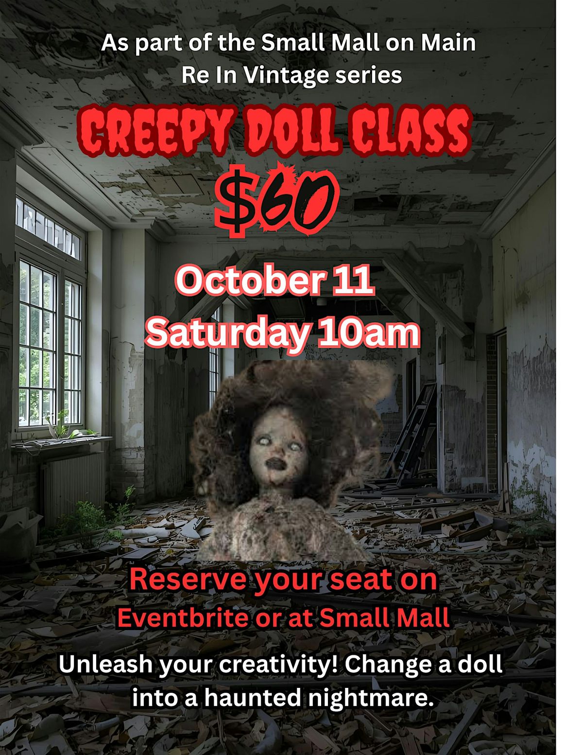 Creepy Doll Class, 11 October | Event in Grand Junction | AllEvents