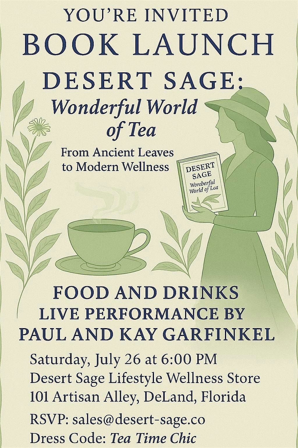 Desert Sage Wonderful World of  Tea Book Launch, 26 July | Event in DeLand | AllEvents