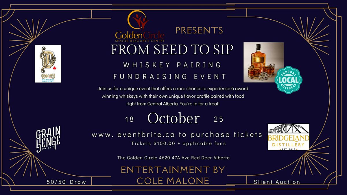 From Seed to Sip - Whisky Fundraising event, 18 October | Event in Red Deer | AllEvents