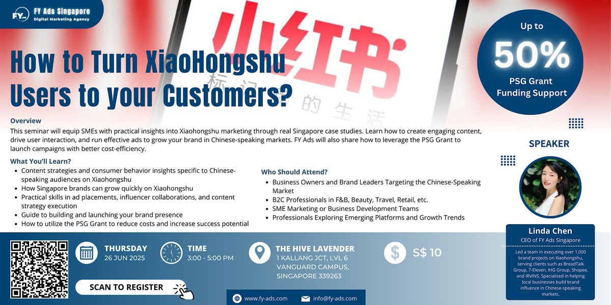 How to Turn XiaoHongshu Users to your Customers?, 26 June | Event in Singapore | AllEvents