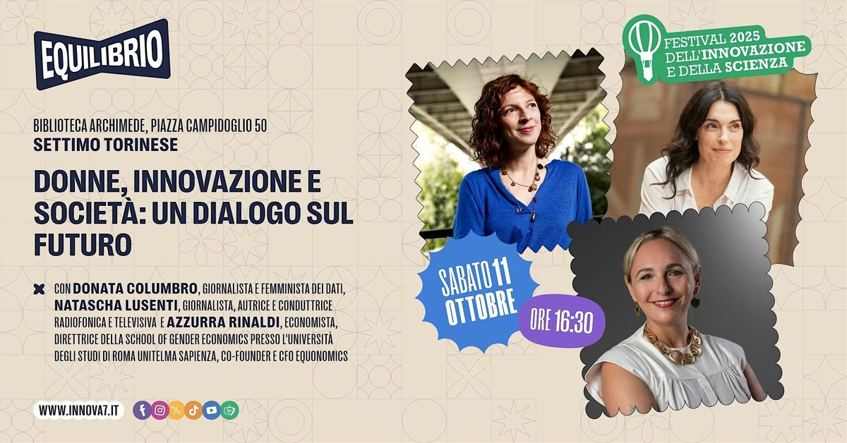 DONNE, INNOVAZIONE E SOCIETÀ: UN DIALOGO SUL FUTURO, 11 October | Event in Settimo Torinese | AllEvents