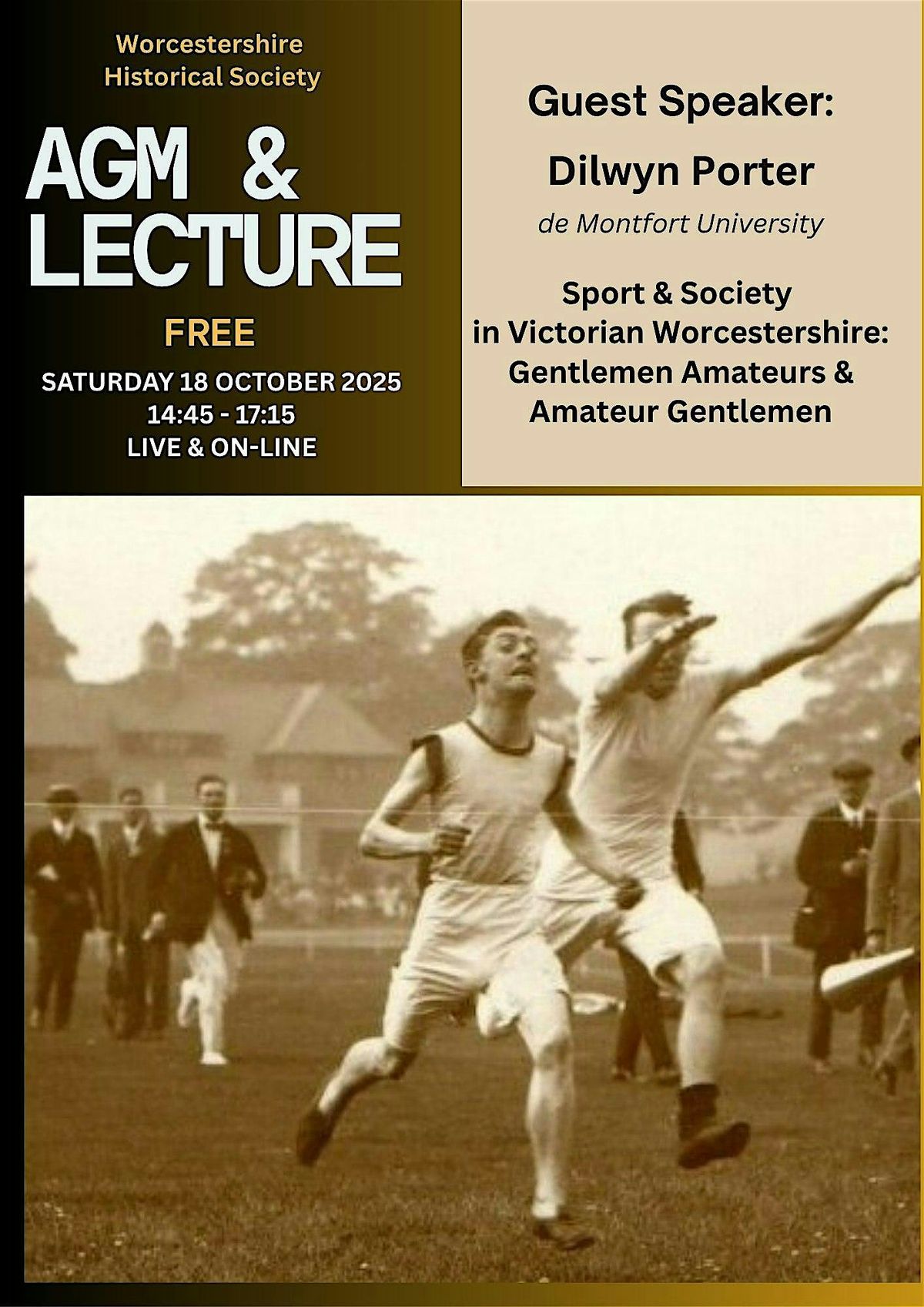 In-Person Attendance at AGM & Guest Lecture, 18 October | Event in Worcester | AllEvents