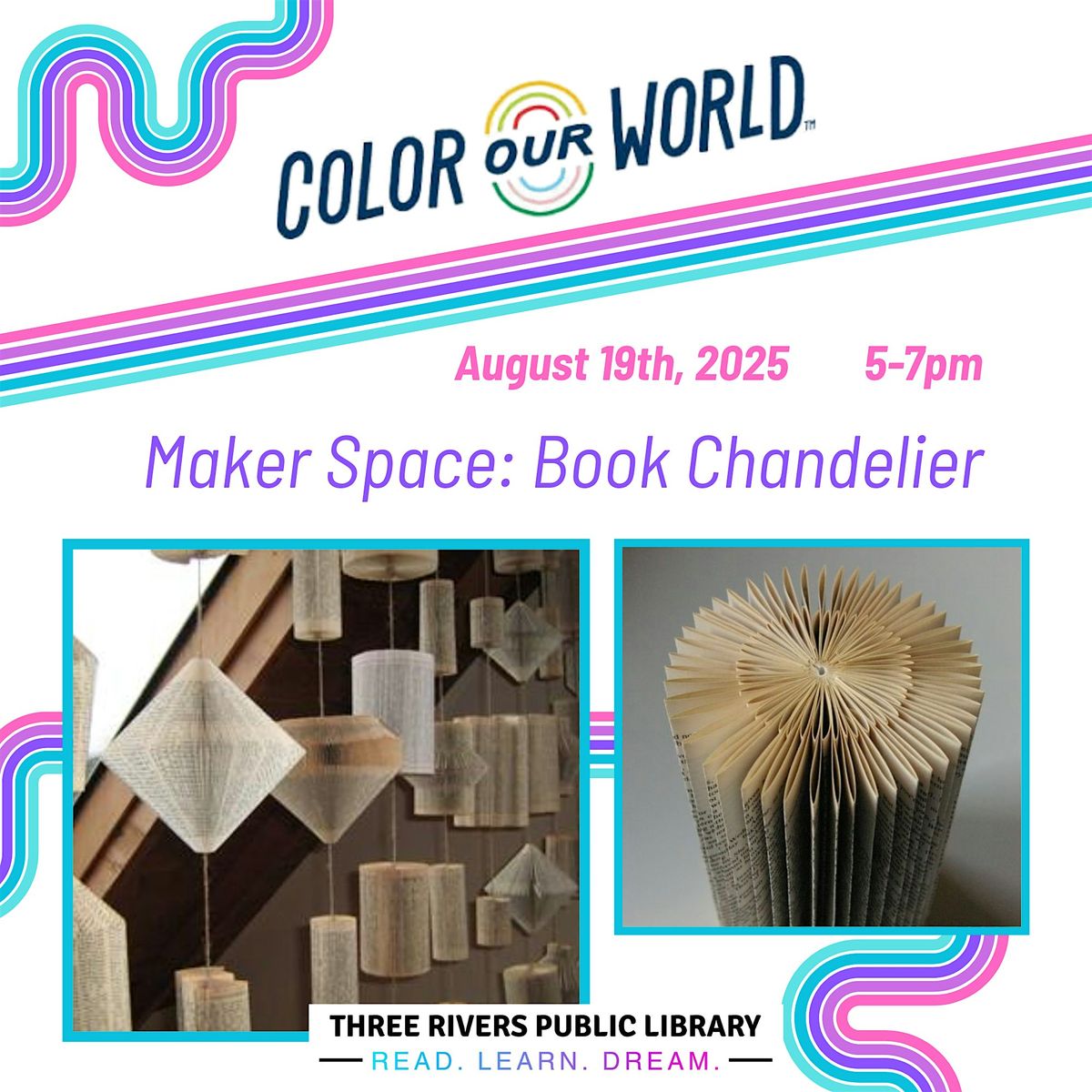 Maker Space: Book Chandeliers | Event in Three Rivers | AllEvents