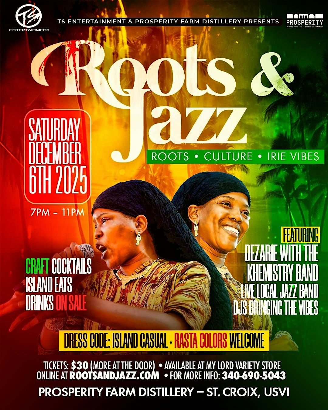 ROOTS & JAZZ 2, 6 December | Event in Frederiksted | AllEvents