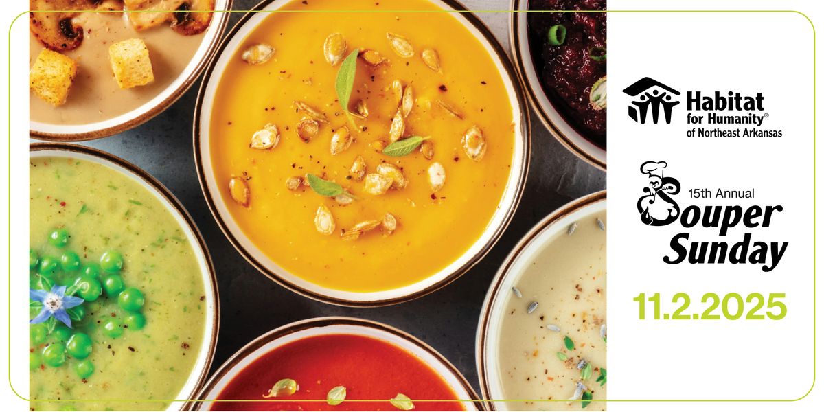 Souper Sunday 2025, 2 November | Event in Jonesboro | AllEvents