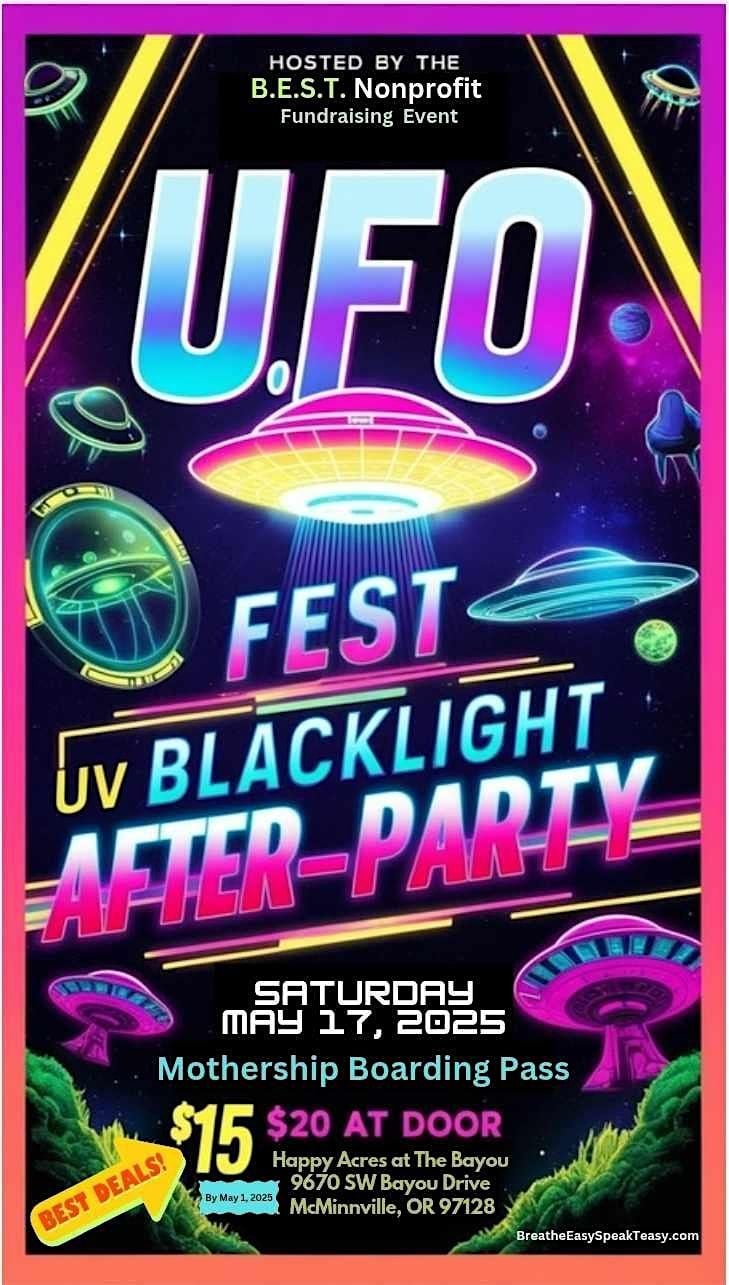 UFO Glow Experience - McMinnville's Galactic Blacklight Party, 17 May | Event in McMinnville | AllEvents