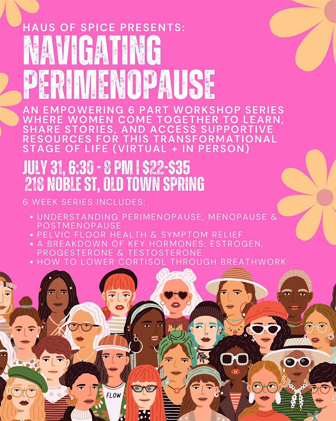 Navigating Perimenopause Workshop, 31 July | Event in Spring | AllEvents