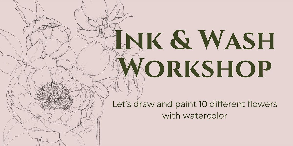 Ink and Wash Flowers, 31 May | Event in Falls Church | AllEvents