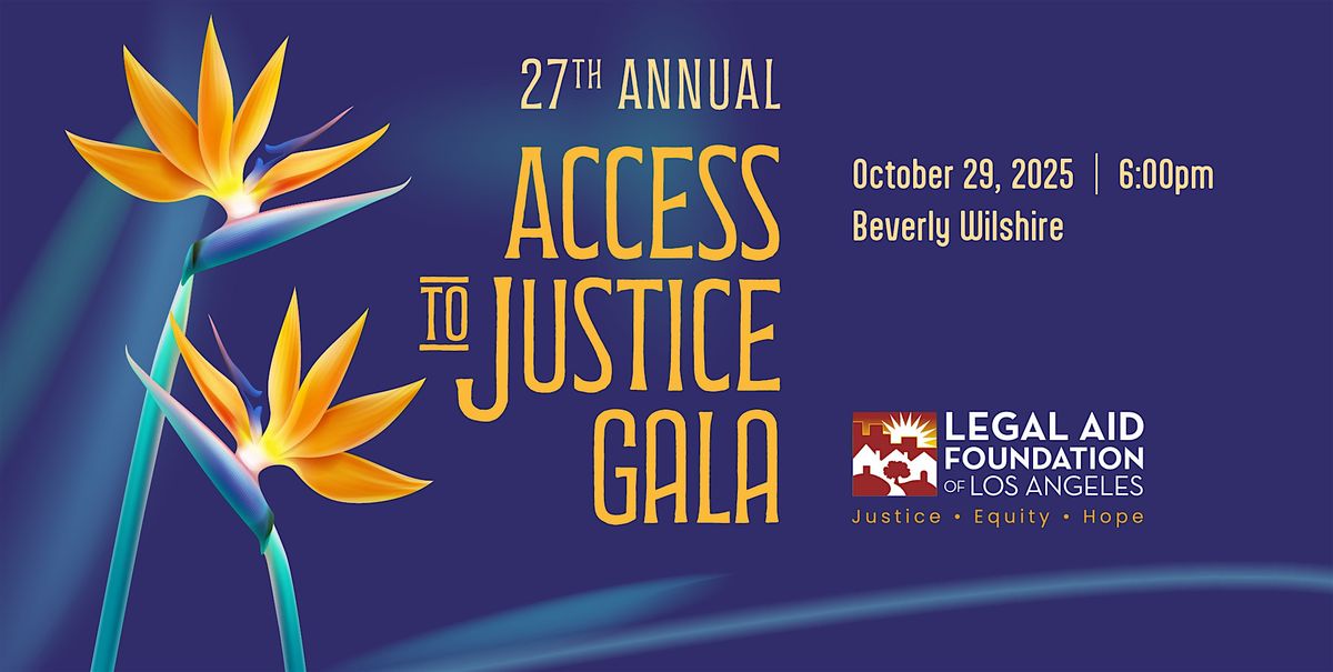 27th Annual Access to Justice Gala, 29 October | Event in Beverly Hills | AllEvents