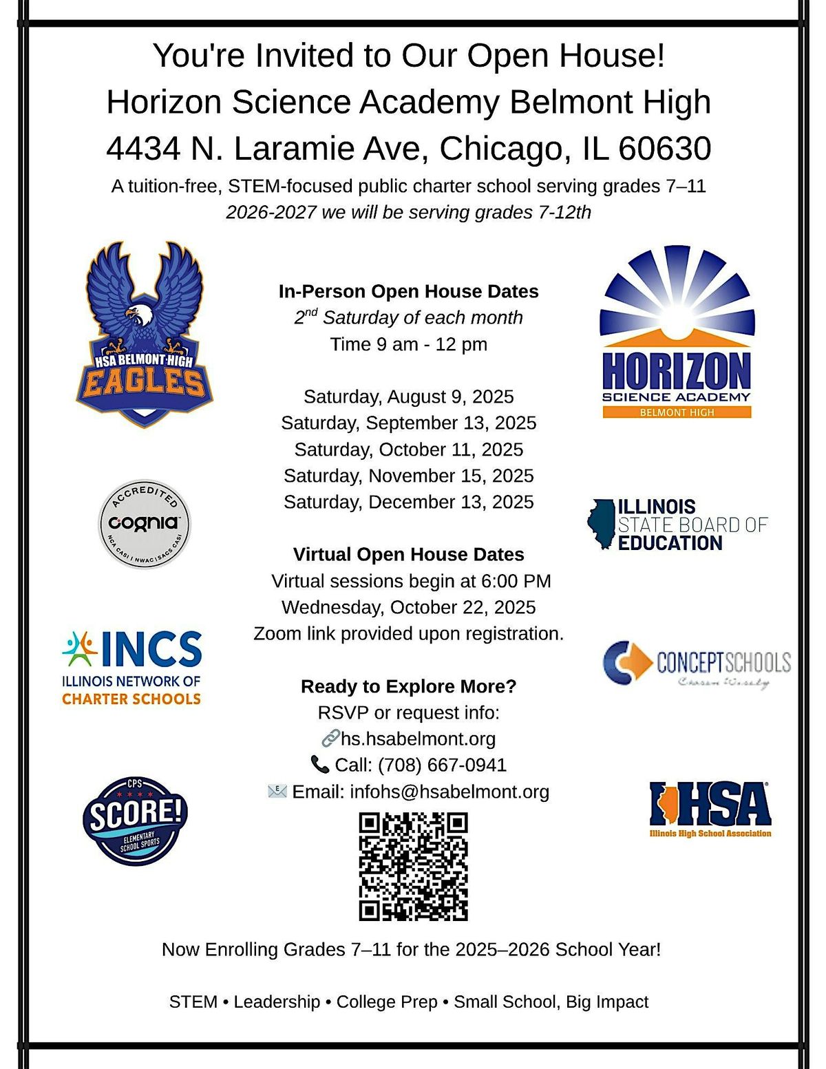 Unlock Possibilities: Tour HSA Belmont High!, 9 August | Event in Chicago | AllEvents