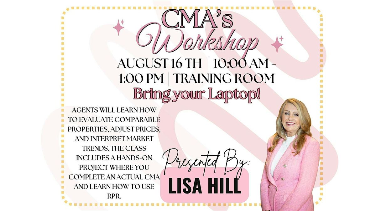 CMA's Workshop w/ Lisa, 16 August | Event in Orlando | AllEvents