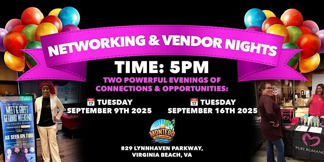 Networking & Vendor Nights Are Back at Montego Island Grill, 9 September | Event in Virginia Beach | AllEvents