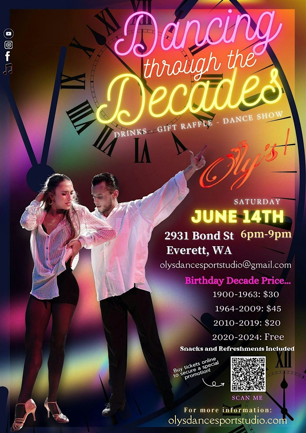 Dancing Through the Decades, 14 June | Event in Everett | AllEvents