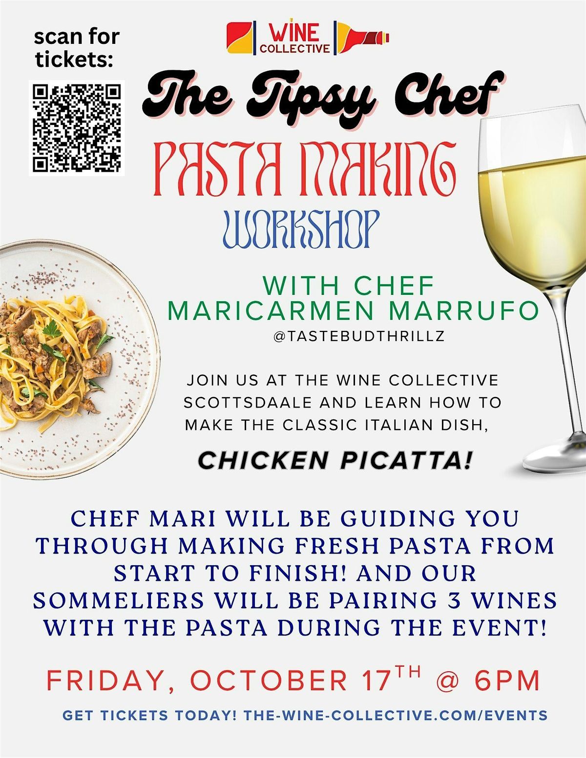 The Tipsy Chef Pasta Making Workshop, 17 October | Event in Scottsdale | AllEvents