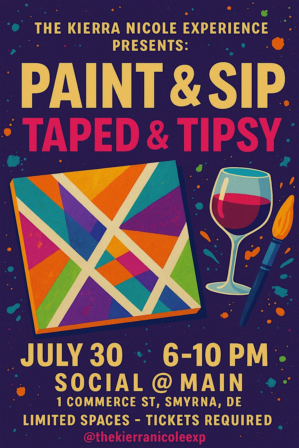 Paint & Sip - Taped and Tipsy, 30 July | Event in Smyrna | AllEvents