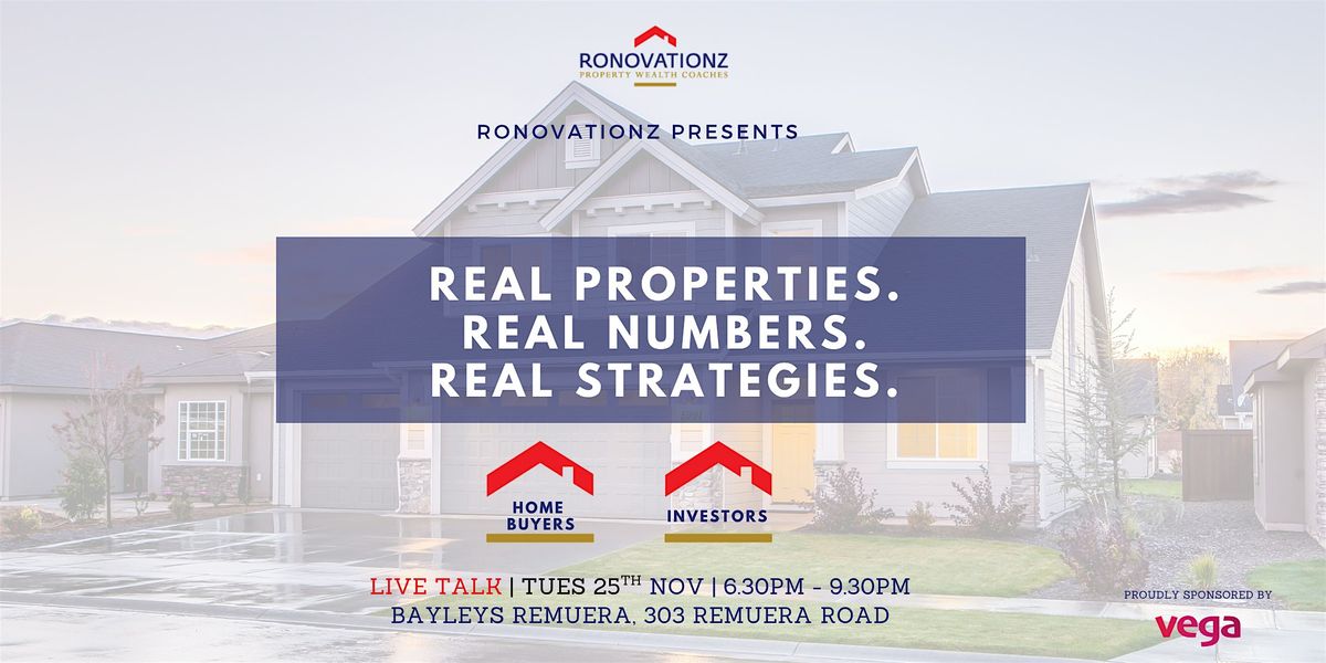 Real Properties. Real Numbers. Real Strategies!, 25 November | Event in Auckland | AllEvents