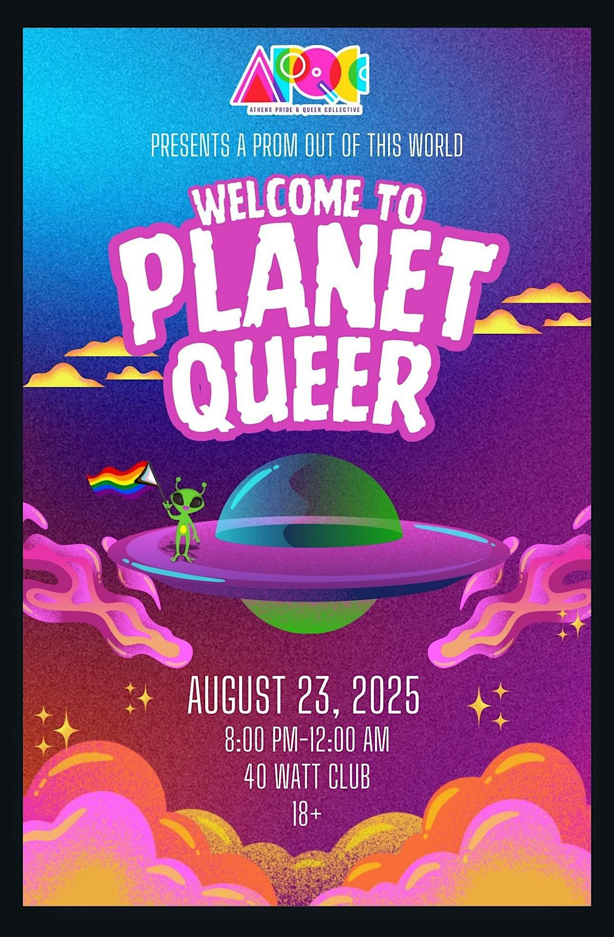 2025 APQC Prom - Welcome to Planet Queer, 23 August | Event in Athens | AllEvents