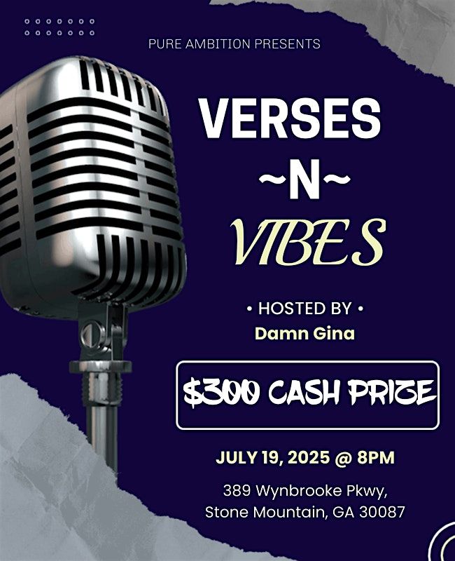 Verses N Vibes, 19 July | Event in Stone Mountain | AllEvents