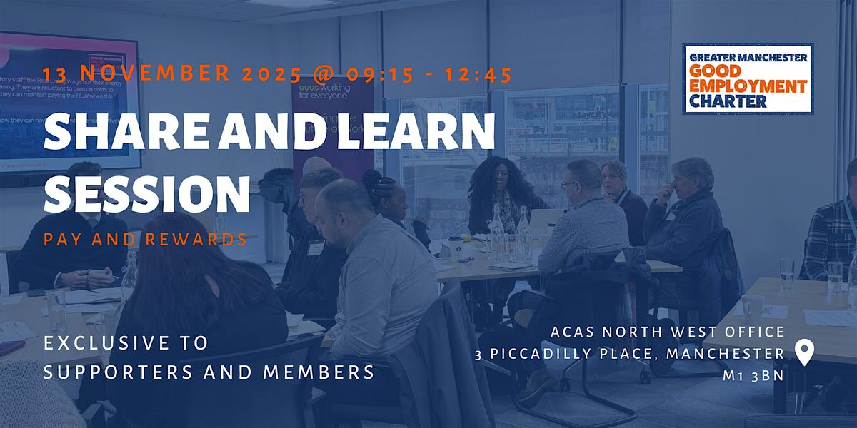 Share and Learn Session — Pay and Rewards, 13 November | Event in Manchester | AllEvents