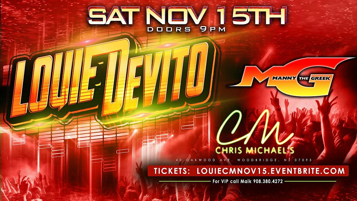 Louie DeVito @ Chris Michael's, 15 November | Event in Woodbridge Township | AllEvents