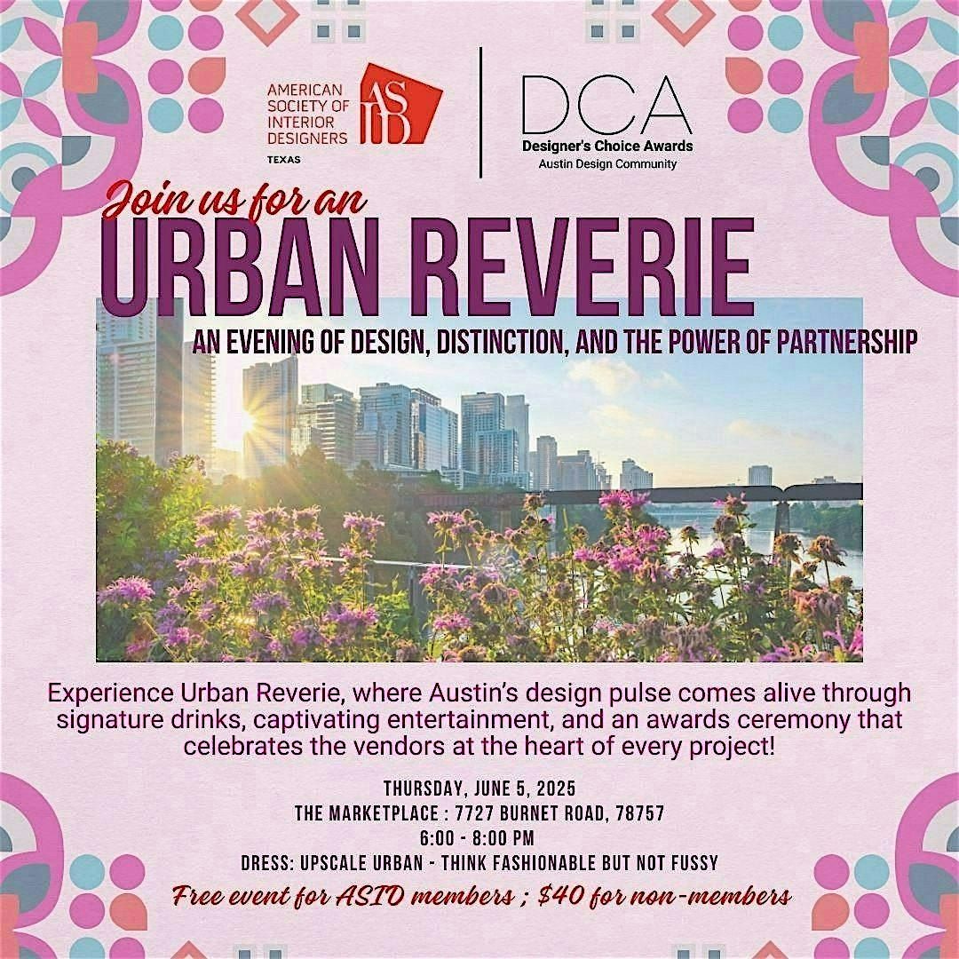 Urban Reverie & Designer's Choice Awards, 5 June | Event in Austin | AllEvents