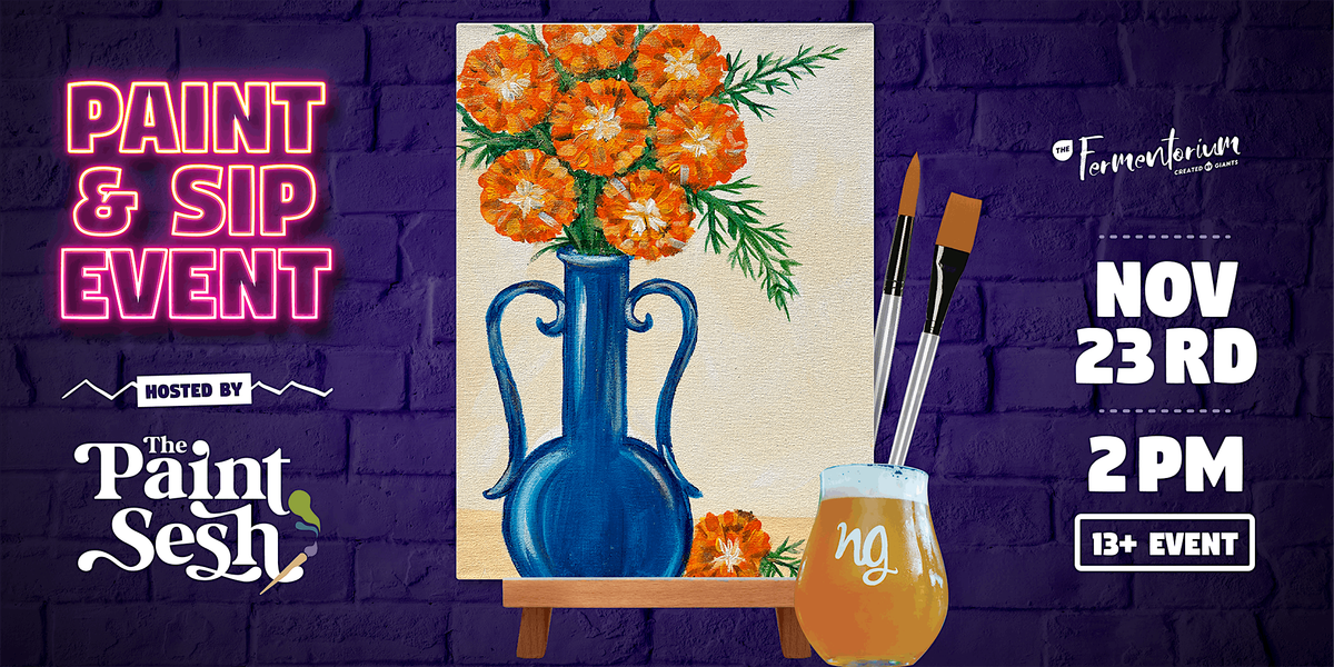 Painting Event in Cincinnati, OH – “Marigolds” Paint & Sip, 23 November | Event in Cincinnati | AllEvents