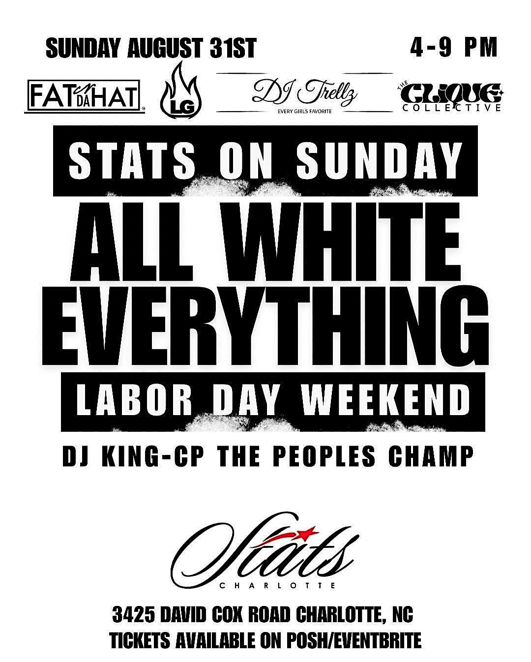 All White Everything, 31 August | Event in Charlotte | AllEvents
