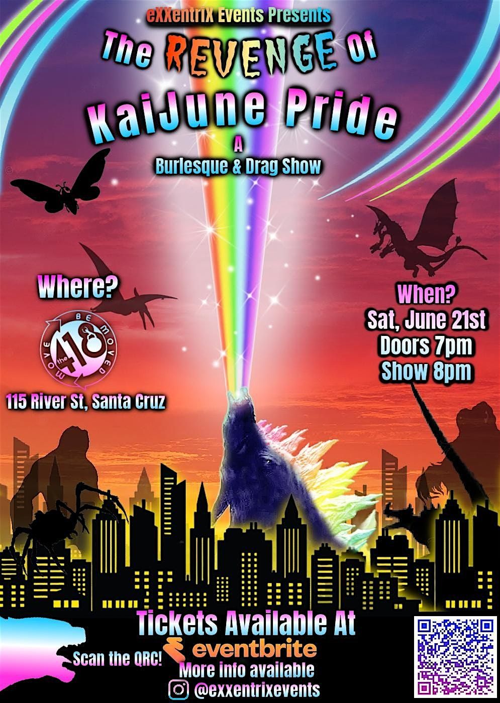 The Revenge of KaiJune Pride: A Burlesque & Drag Variety Show, 21 June | Event in Santa Cruz | AllEvents