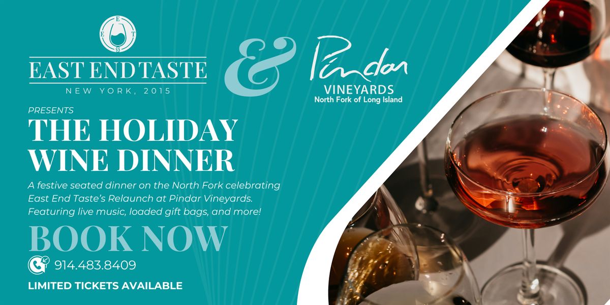East End Taste x Pindar Vineyards Spring Wine Dinner, 18 April | Event in Peconic | AllEvents