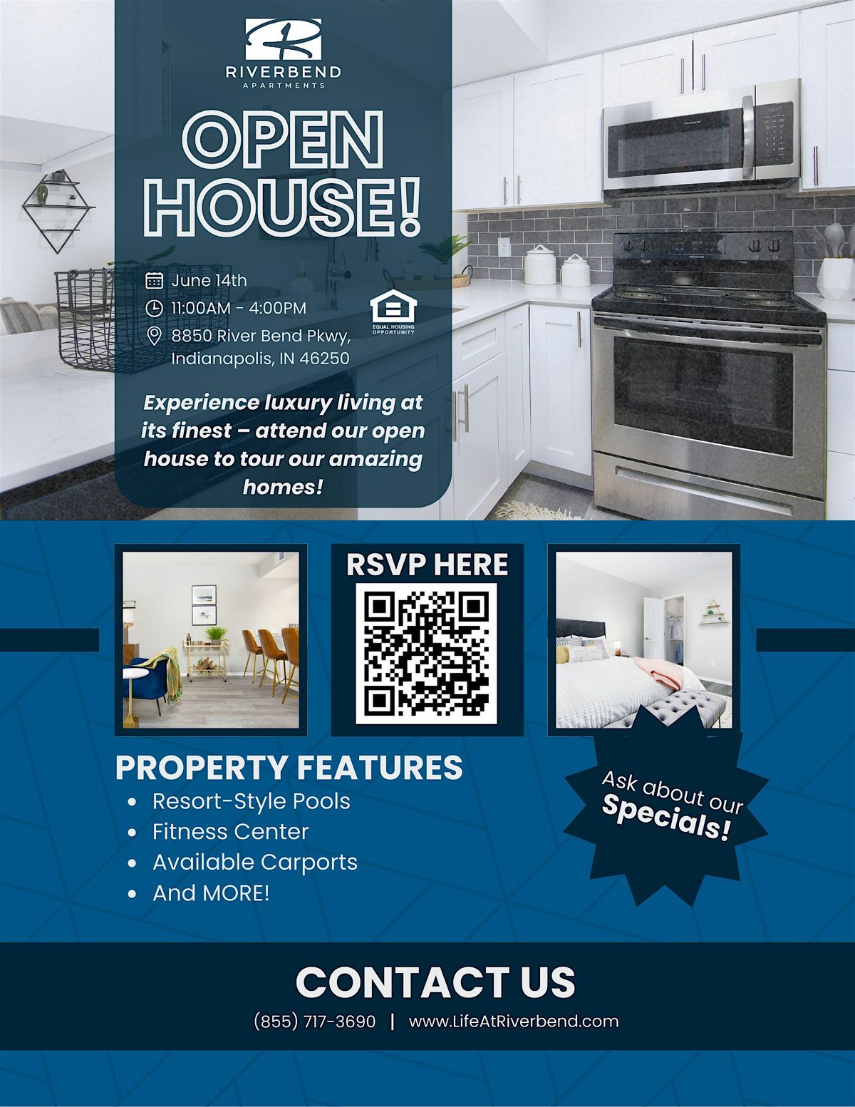 Riverbend Apartments Open House, 14 June | Event in Indianapolis | AllEvents