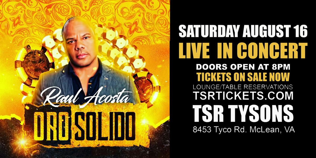 ORO SOLIDO LIVE AT THE SALSA ROOM!, 16 August | Event in McLean | AllEvents