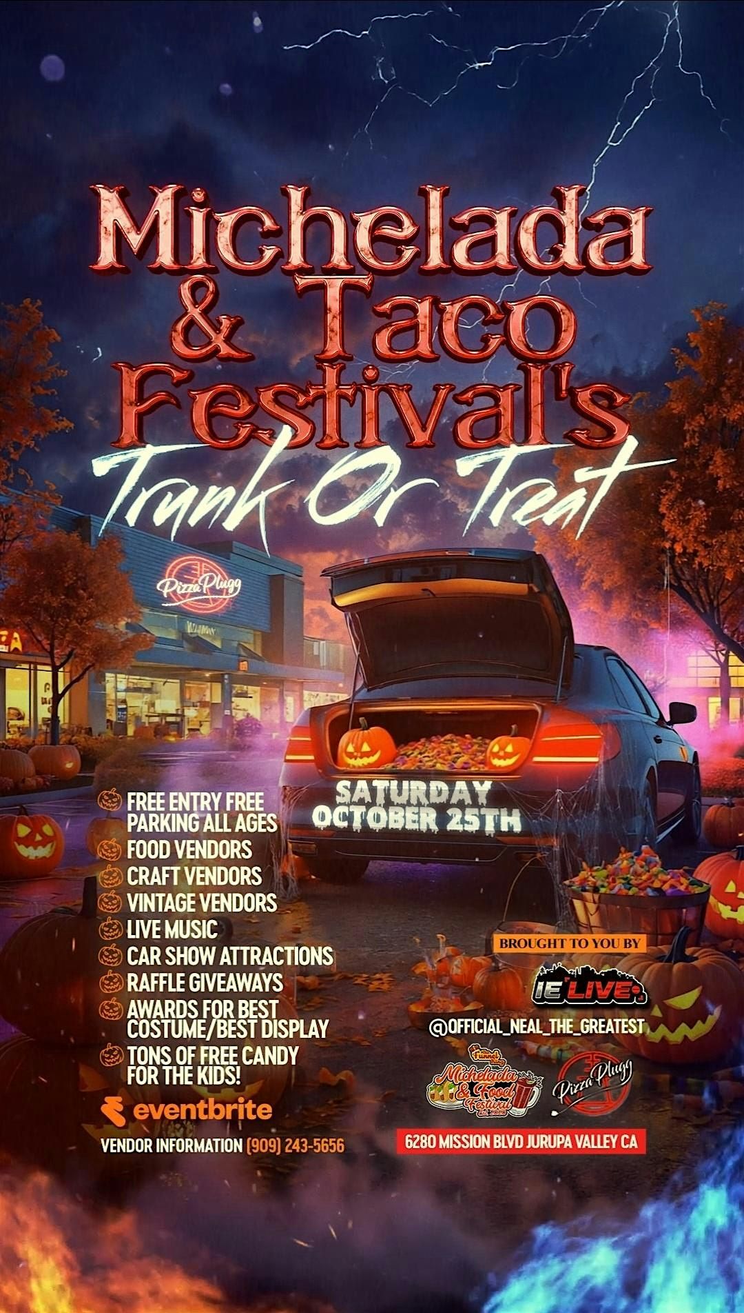 Michelada & Taco Festival's Trunk or treat, 25 October | Event in Riverside | AllEvents