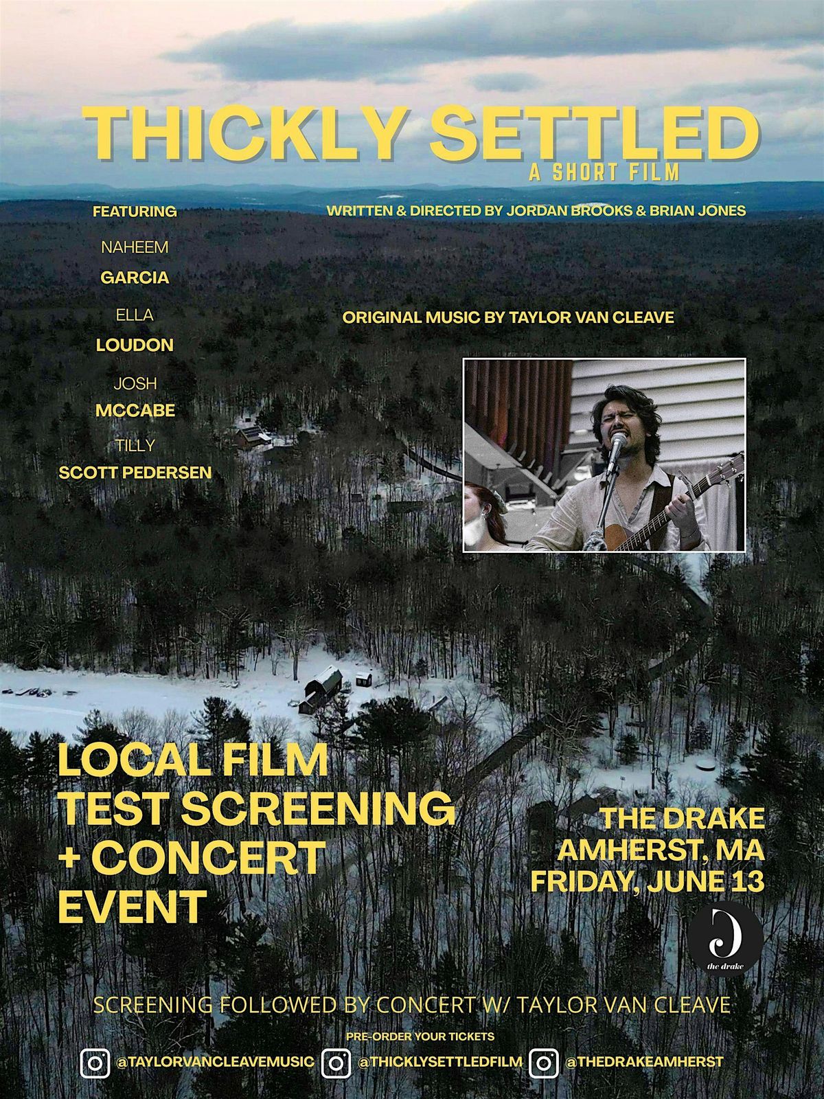 THICKLY SETTTLED (film screening) with TAYLOR VAN CLEAVE, 13 June | Event in Amherst | AllEvents