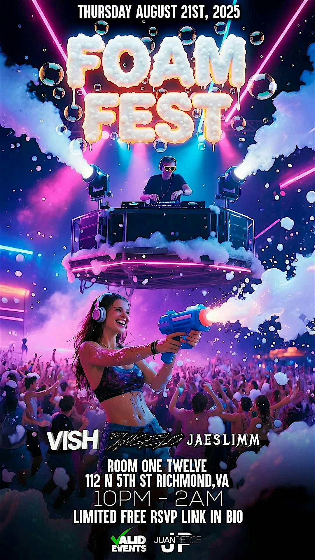 Foam Fest RVA, 21 August | Event in Richmond | AllEvents