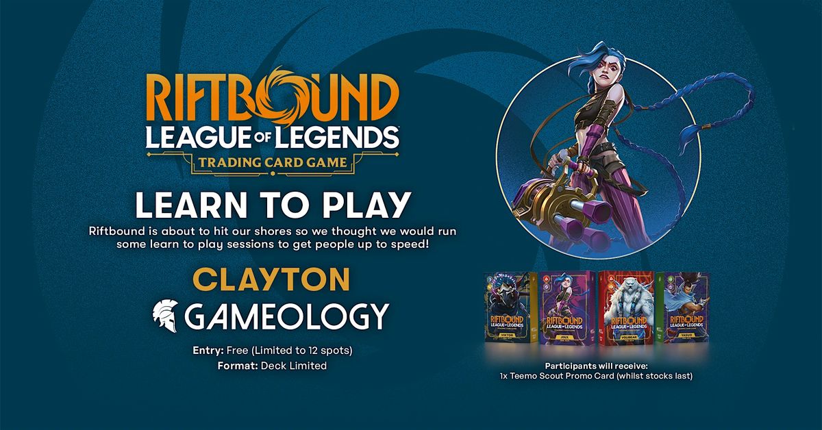 RIFTBOUND - Learn to Play - Gameology BRUNSWICK - 26/10/25, 26 October | Event in Brunswick | AllEvents