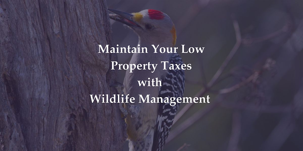 Introduction to Wildlife Management - Springhill Willow Park, 9 October | Event in Willow Park | AllEvents