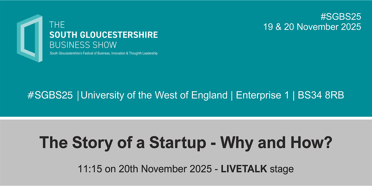 The Story of a Startup - Why and How?, 20 November | Event in Bristol | AllEvents