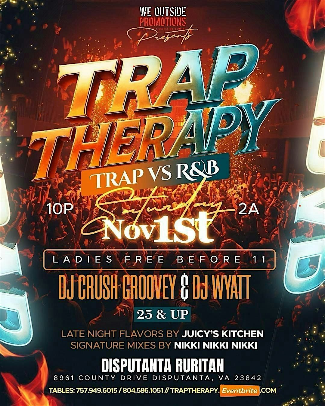 TRAP THERAYPY: Trap VS R&B, 1 November | Event in Disputanta | AllEvents