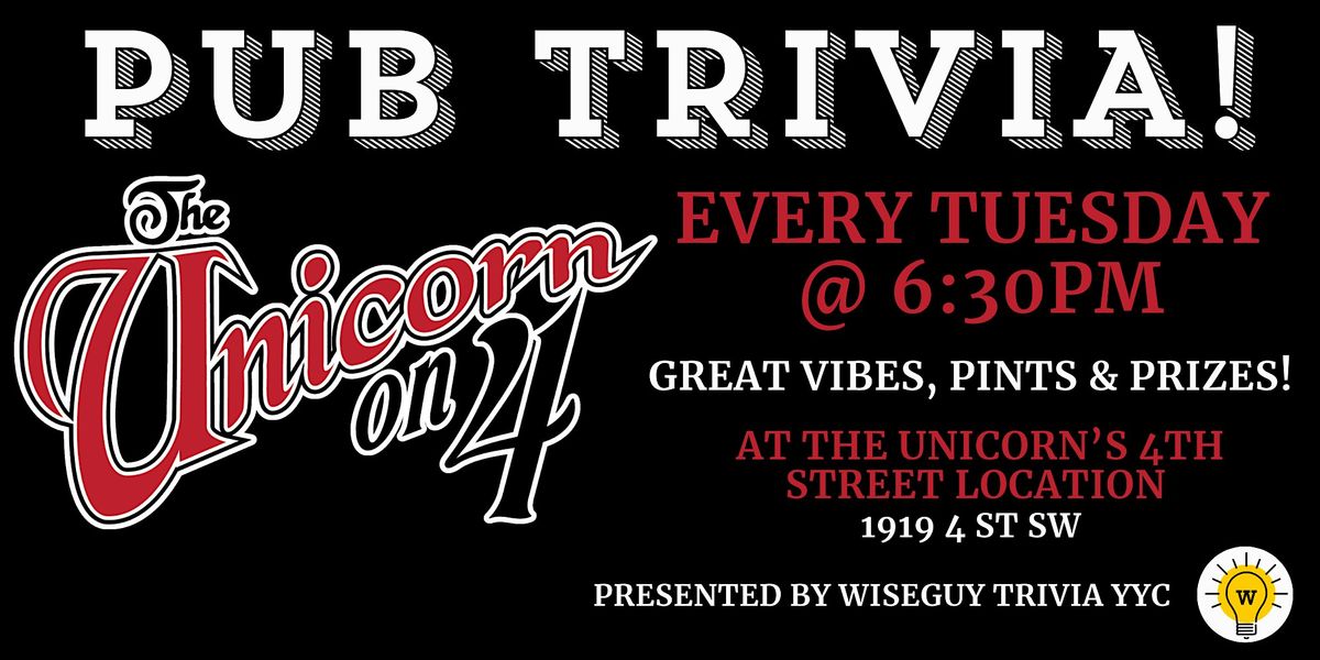 Tuesday Night Trivia at The Unicorn on 4th! - Calgary | Event in Calgary | AllEvents